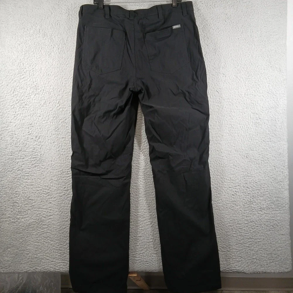 Eddie Bauer Men's Fleece Lined Tech Pants Size 36x34 Black
